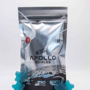 Apollo Edibles – Blue Raspberry Shooting Stars 3000MG THC (INDICA)